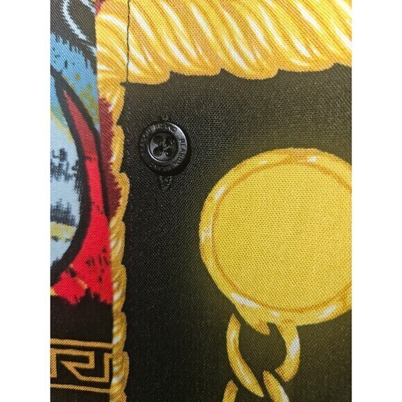 Reason Clothing Brand Large Shirt Black  Gold Cuban Links Zebra Floral‎ Print - Picture 2 of 14